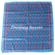 OEM Produce Customized Design Impresso Promocional Satin Silk Like Square Scarf